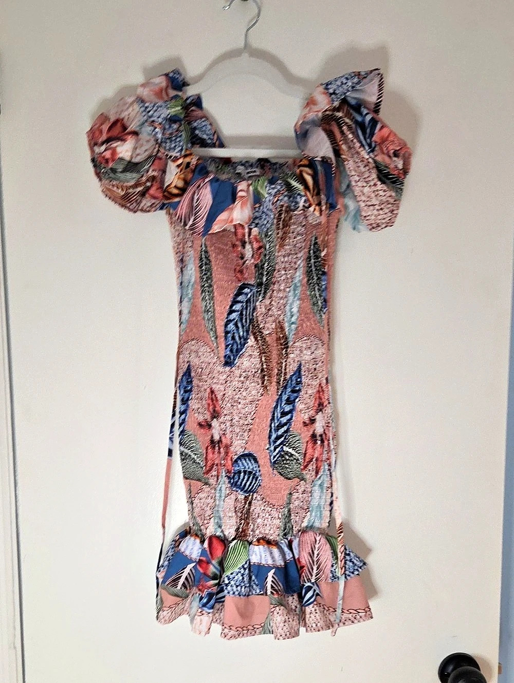FASHION NOVA Floral Mini Dress in Pink & Blue